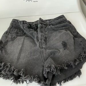 Wild Fable Black Distressed Jean Shorts